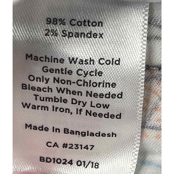 Talbots Petite Ankle Pants Beach Town Print Colorful Cotton Casual Ladies - Picture 9 of 9